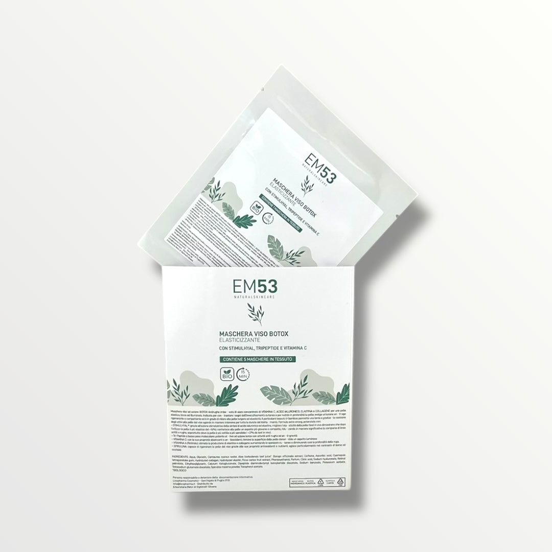 EM53 – Maschera Viso Botox Elasticizzante con Bamboo