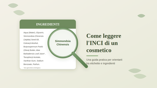 Come leggere l'INCI dei cosmetici: guida pratica