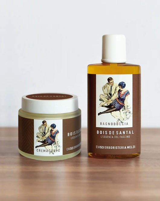 EM53 L'ESSENZA DEL FASCINO Kit Crema Corpo 200 ml + Bagnodoccia Bois de Santal 250 ml