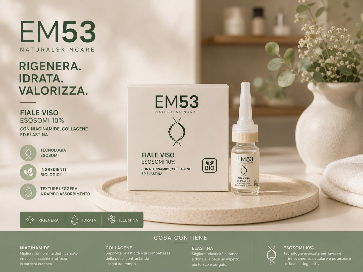 Fiale Viso con Esosomi 10% Antiage & Antimacchie