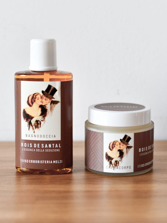 EM53 L'ESSENZA DELLA SEDUZIONE Kit Crema Corpo  200 ml+ Bagnodoccia Bois De Santal 250 ml