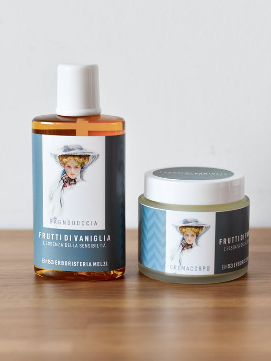 EM53 L'ESSENZA DELLA SENSIBILITA' Kit Crema Corpo  200 ml + Bagnodoccia Frutti di Vaniglia 250 ml